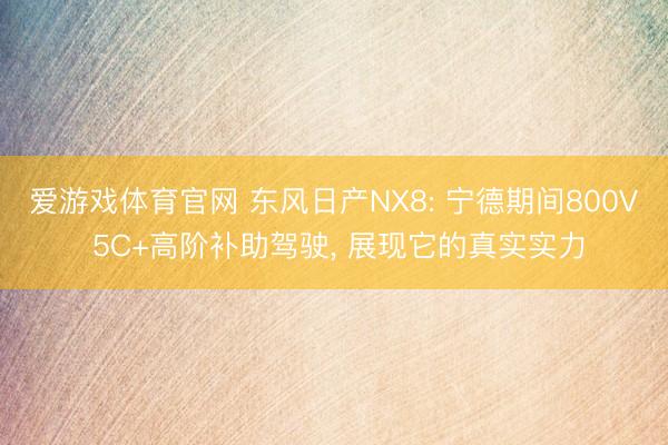 爱游戏体育官网 东风日产NX8: 宁德期间800V 5C+高阶补助驾驶， 展现它的真实实力