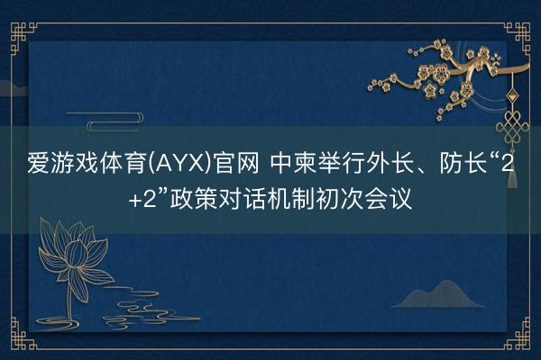 爱游戏体育(AYX)官网 中柬举行外长、防长“2+2”政策对话机制初次会议